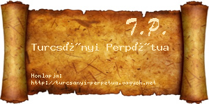 Turcsányi Perpétua névjegykártya